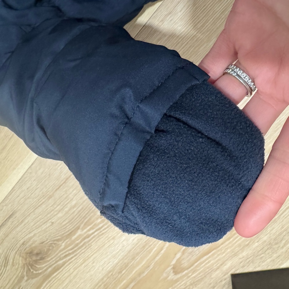 Old Navy Baby Bunting Water Resistant Navy Blue Puffer Snowsuit - Picture 5 of 6